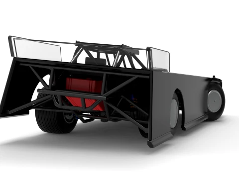 Wedge Dirt Late model while turning Scale 1 to 25 3D Print Model