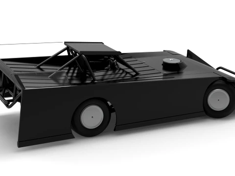 Wedge Dirt Late model while turning Scale 1 to 25 3D Print Model