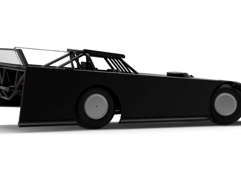 Wedge Dirt Late model while turning Scale 1 to 25 3D Print Model