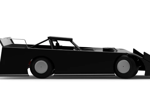 Wedge Dirt Late model while turning Scale 1 to 25 3D Print Model