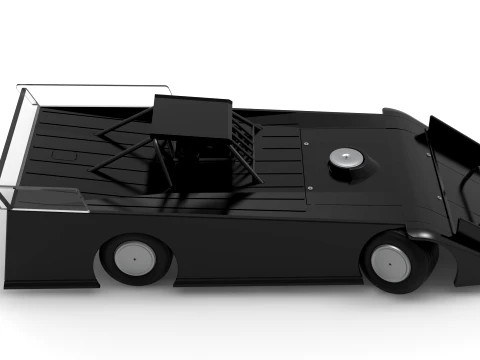 Wedge Dirt Late model while turning Scale 1 to 25 3D Print Model
