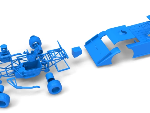 Wedge Dirt Late model while turning Scale 1 to 25 3D Print Model