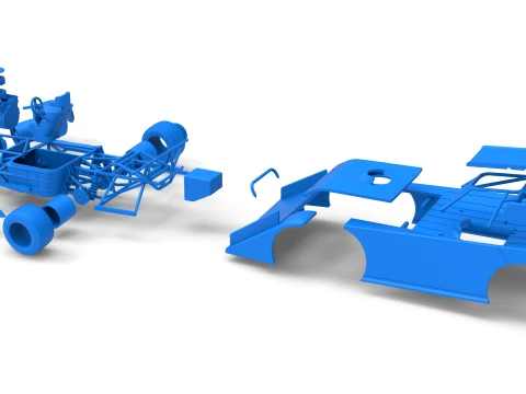 Wedge Dirt Late model while turning Scale 1 to 25 3D Print Model