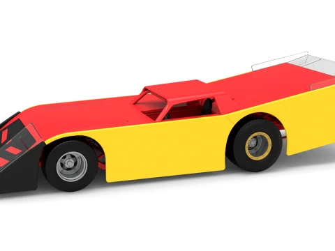 Vintage Dirt Sp&auml;tmodell Rennwagen Version 5 Ma&szlig;stab 1 bis 25 3D Druckmodell
