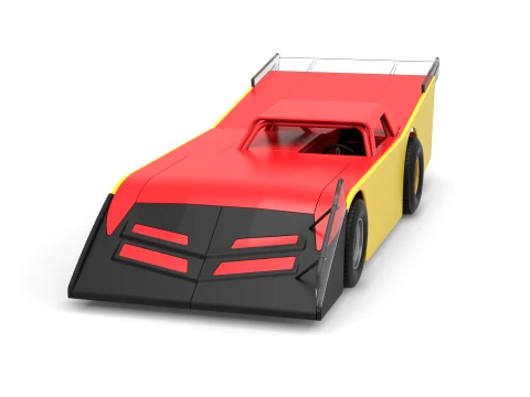 Vintage Dirt late model Race car Version 5 Scale 1 to 25 3D Print Model