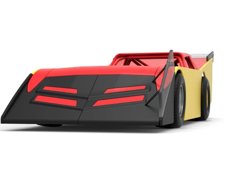 Vintage Dirt late model Race car Version 5 Scale 1 to 25 3D Print Model