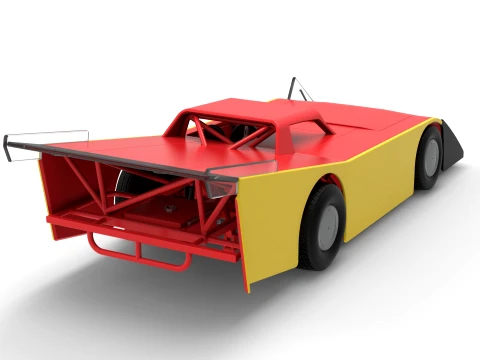 Vintage Dirt late model Race car Version 5 Scale 1 to 25 3D Print Model