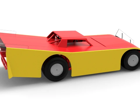 Vintage Dirt late model Race car Version 5 Scale 1 to 25 3D Print Model