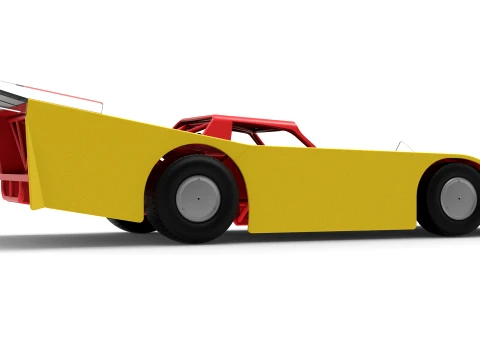 Vintage Dirt late model Race car Version 5 Scale 1 to 25 3D Print Model