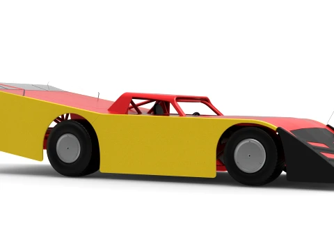 Vintage Dirt late model Race car Version 5 Scale 1 to 25 3D Print Model