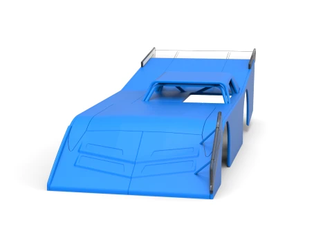Shell of Vintage Dirt late model Race car Version 4 Scale 1 to 25 3D Print Model