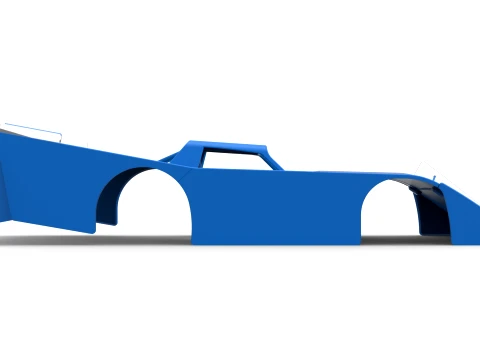 Shell of Vintage Dirt late model Race car Version 4 Scale 1 to 25 3D Print Model