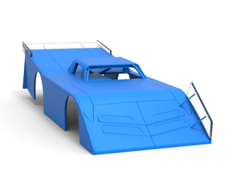 Shell of Vintage Dirt late model Race car Version 4 Scale 1 to 25 3D Print Model