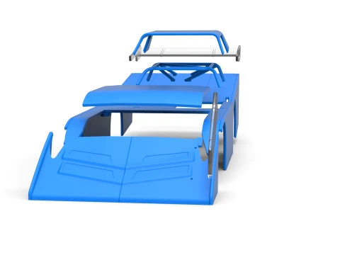 Shell of Vintage Dirt late model Race car Version 4 Scale 1 to 25 3D Print Model