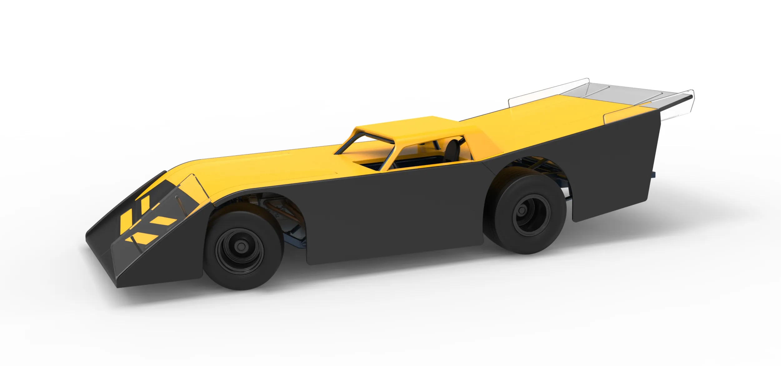 Vintage Dirt late model Race car Version 5 while turning Scale 1 to 25 3D Print Model .c4d .max .obj .3ds .fbx .stl .blend 