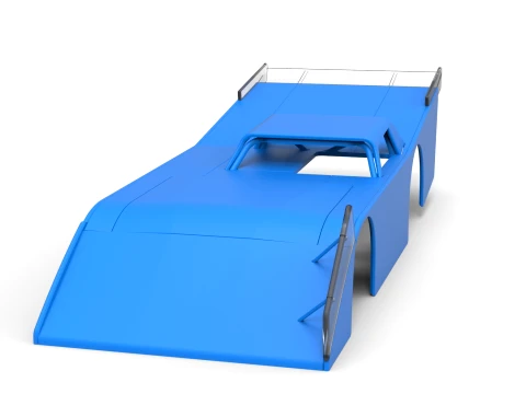 Shell of Vintage Dirt late model Race car Version 5 Scale 1 to 25 3D Print Model