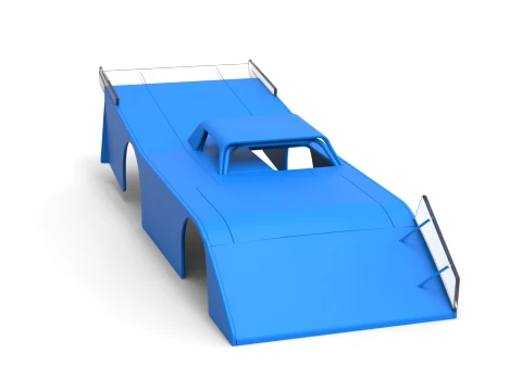 Shell of Vintage Dirt late model Race car Version 5 Scale 1 to 25 3D Print Model