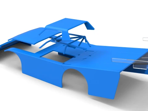 Shell of Vintage Dirt late model Race car Version 5 Scale 1 to 25 3D Print Model