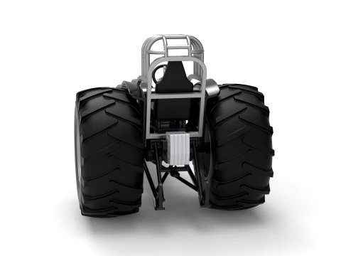 Vintage Pulling tractor Version 3 Scale 1 to 25 3D Print Model