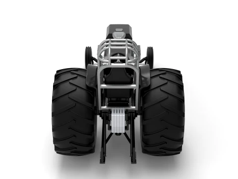 Vintage Pulling tractor Version 3 Scale 1 to 25 3D Print Model