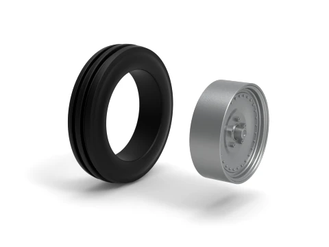 Front tractor wheel Version 3 Scale 1 to 25 3D Print Model