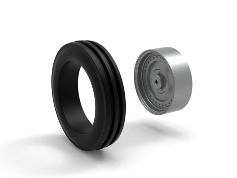 Front tractor wheel Version 3 Scale 1 to 25 3D Print Model