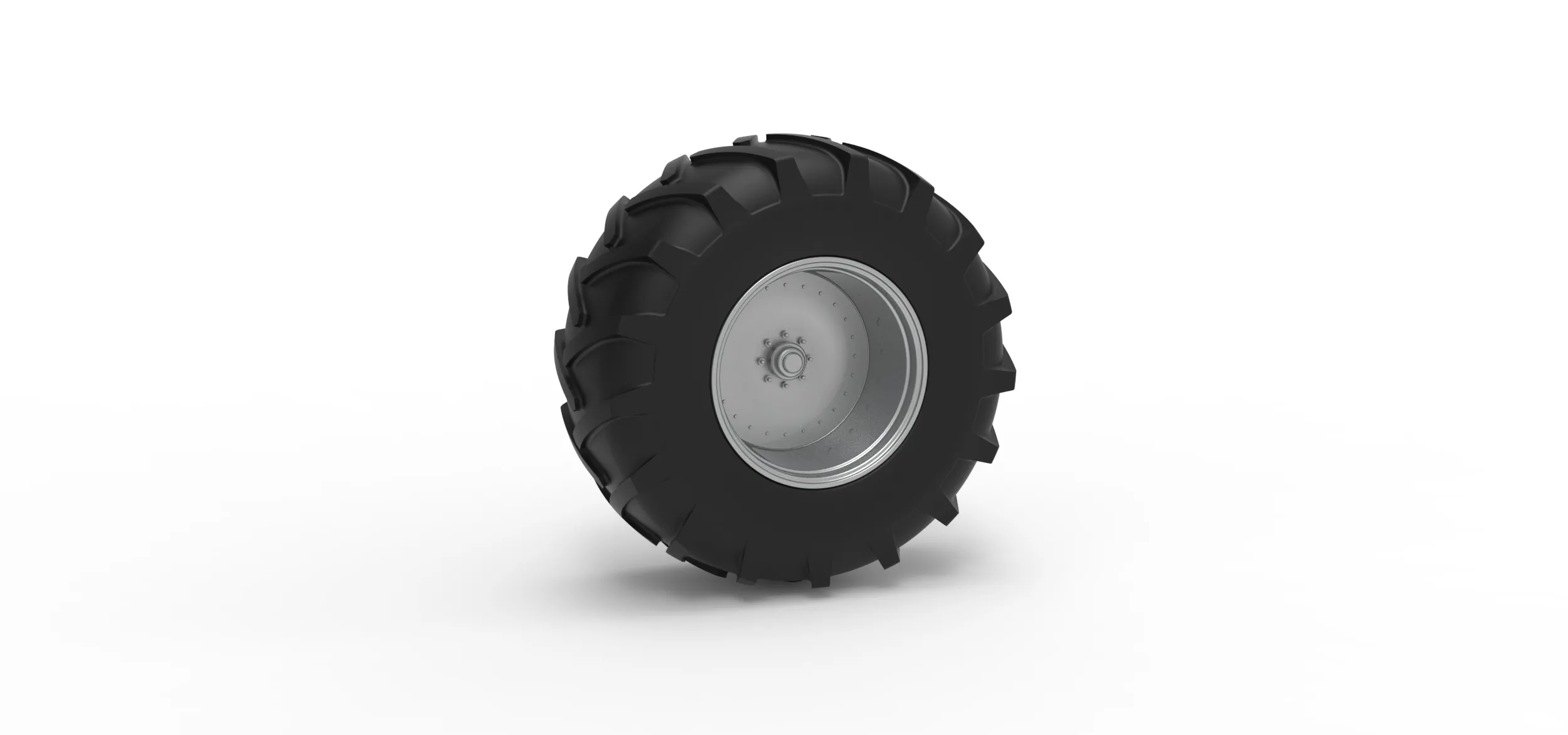 Rear wheel of Vintage Pulling tractor Version 4 Scale 1 to 25 3D Print Model .c4d .max .obj .3ds .fbx .stl .blend 