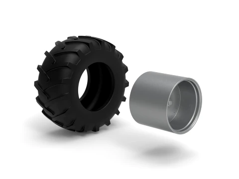 Rear wheel of Vintage Pulling tractor Version 4 Scale 1 to 25 3D Print Model