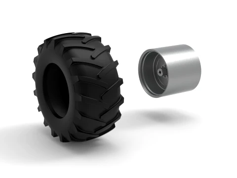 Rear wheel of Vintage Pulling tractor Version 4 Scale 1 to 25 3D Print Model