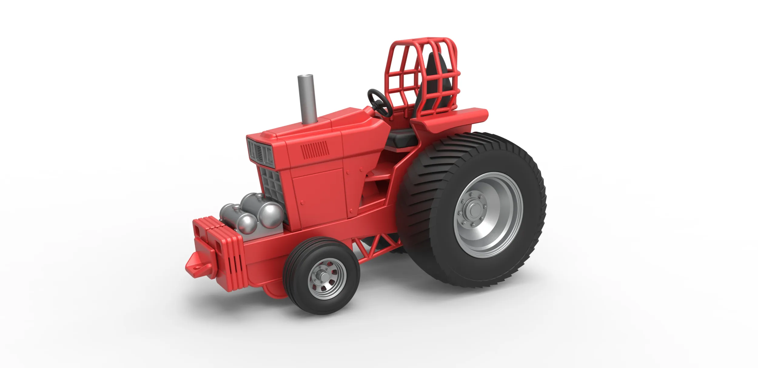 Fun short Pro Stock Pulling Tractor Version 1 Scale 1 to 25 3D Print Model .c4d .max .obj .3ds .fbx .stl .blend 