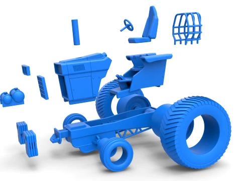 Fun short Pro Stock Pulling Tractor Version 1 Scale 1 to 25 3D Print Model