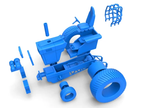 Fun short Pro Stock Pulling Tractor Version 1 Scale 1 to 25 3D Print Model