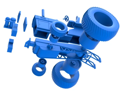 Fun short Pro Stock Pulling Tractor Version 1 Scale 1 to 25 3D Print Model
