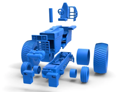 Fun short Pro Stock Pulling Tractor Version 1 Scale 1 to 25 3D Print Model