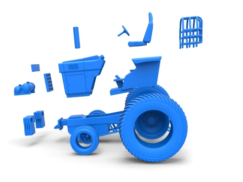 Fun short Pro Stock Pulling Tractor Version 1 Scale 1 to 25 3D Print Model
