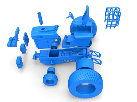 Fun short Pro Stock Pulling Tractor Version 1 Scale 1 to 25 3D Print Model