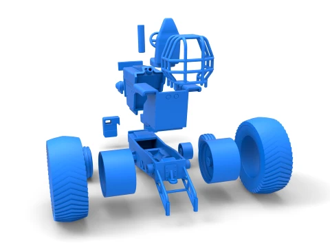 Fun short Pro Stock Pulling Tractor Version 1 Scale 1 to 25 3D Print Model
