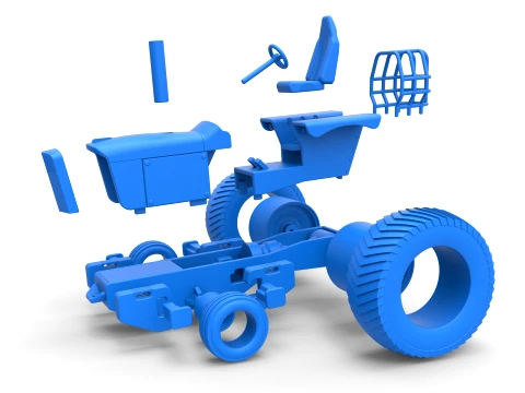 Fun short Pro Stock Pulling Tractor Version 2 Scale 1 to 25 3D Print Model