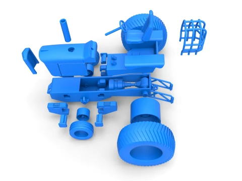 Fun short Pro Stock Pulling Tractor Version 2 Scale 1 to 25 3D Print Model