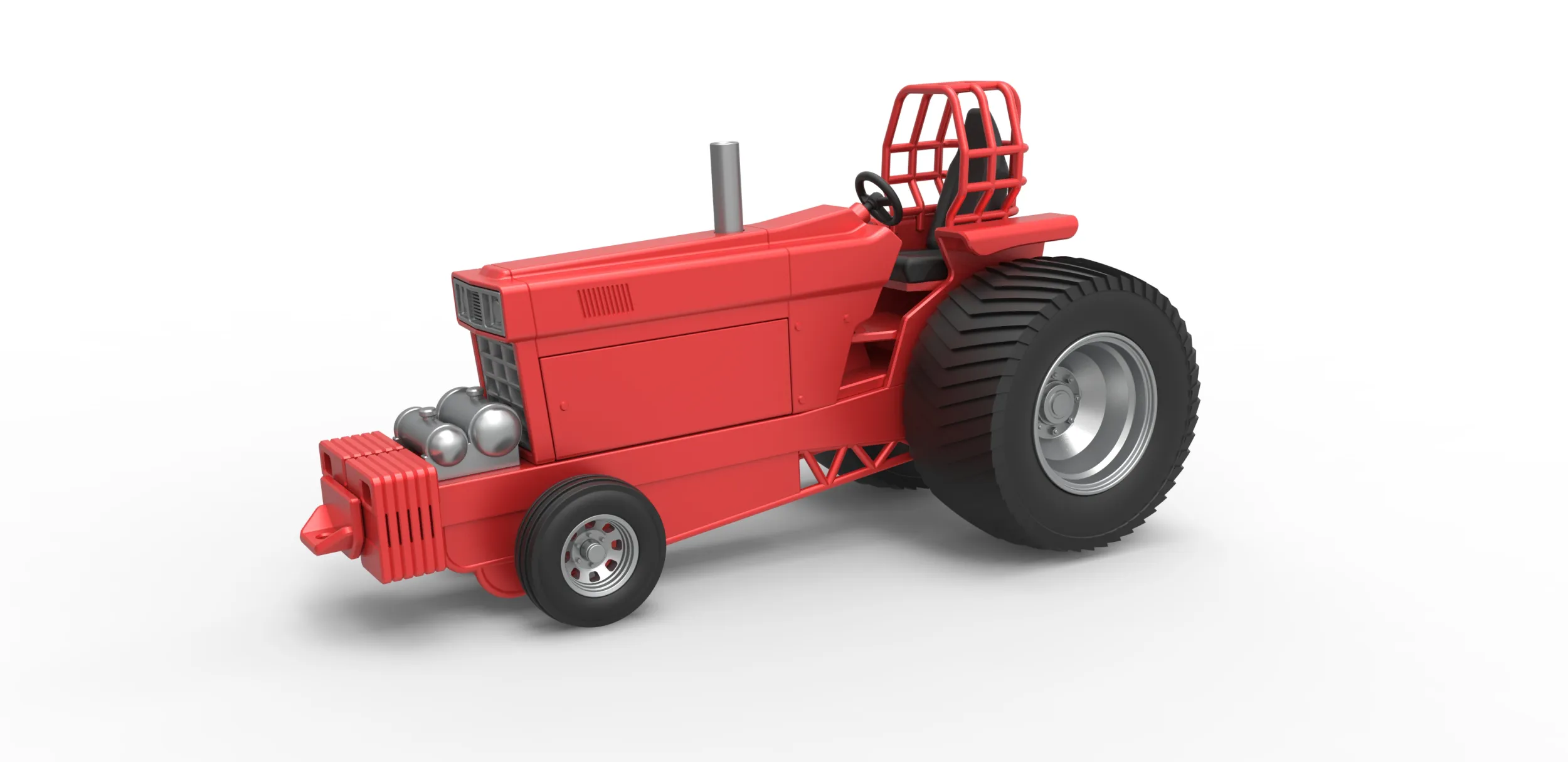 Pro Stock Pulling Tractor Version 1 Scale 1 to 25 3D Print Model .c4d .max .obj .3ds .fbx .stl .blend 