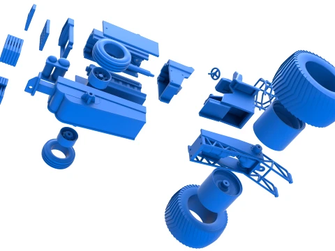 Pro Stock Pulling Tractor Version 1 Scale 1 to 25 3D Print Model