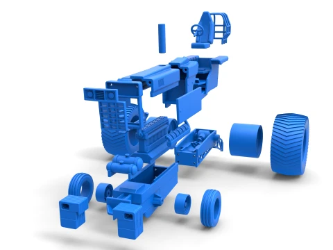 Pro Stock Pulling Tractor Version 1 Scale 1 to 25 3D Print Model