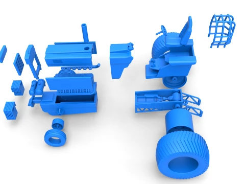 Pro Stock Pulling Tractor Version 1 Scale 1 to 25 3D Print Model