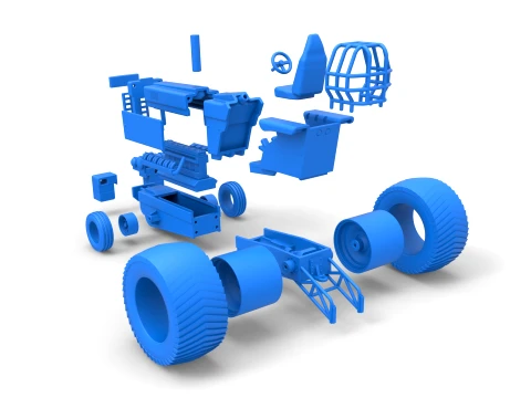 Pro Stock Pulling Tractor Version 1 Scale 1 to 25 3D Print Model