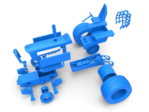 Pro Stock Pulling Tractor Version 2 Scale 1 to 25 3D Print Model