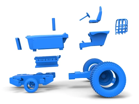 Pro Stock Pulling Tractor Version 2 Scale 1 to 25 3D Print Model