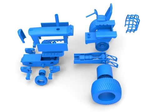 Pro Stock Pulling Tractor Version 2 Scale 1 to 25 3D Print Model