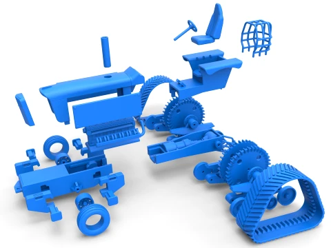 Pro Stock Pulling Tractor Version 3 Scale 1 to 25 3D Print Model