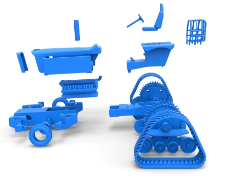 Pro Stock Pulling Tractor Version 3 Scale 1 to 25 3D Print Model
