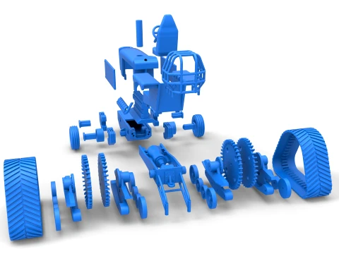 Pro Stock Pulling Tractor Version 3 Scale 1 to 25 3D Print Model